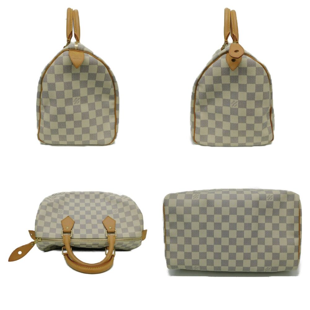 LOUIS VUITTON Speedy Damier Azur White Boston Bag White - Picture 3 of 7